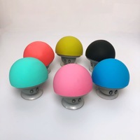 Mini Altavoz Portátil 5.3 con Forma de Hongo, Soporte para Teléfono con Ventosa Impermeable, Batería Integrada (200-500mAh) y Avisos de Voz