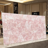 Grande dalle de pierre artificielle frittée rose moderne et écologique de 1600x3200mm, découpée sur mesure, pour comptoirs et sols de maisons et villas
