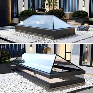 Claraboya de Aluminio para Techo Plano, Motorizada, Impermeable, con Ventilación, <span class=keywords><strong>Aislamiento</strong></span> Térmico y Acústico - Product Image 2