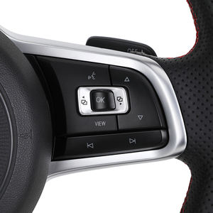 Volante Deportivo de Cuero Semiperforado Línea R para VW Golf 5 6 7 R MK5 MK6 MK7 Tiguan Polo Passat CC GTI - Product Image 4