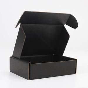 Cajas de Cartón Corrugado Resistentes para Envíos, Cajas de Regalo Plegables de Lujo, Color Negro, Venta al Por Mayor - Product Image 1
