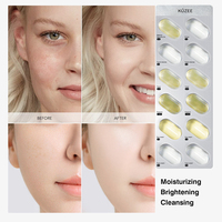 Ensemble de capsules de soins de la peau bio pures, acide hyaluronique, camomille, sans paraben, hydratant, lissant, réparateur, sérum crème