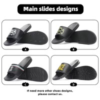 L & J OEM qualité mode prix d'usine chaussures de plage intérieur maison hommes Designers pantoufles sandales personnalisées avec Logo 3D