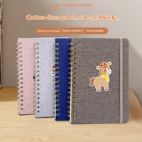 Carnet à spirales A5 en lin rigide avec couleur et design personnalisés pour usage professionnel et scolaire, cadeau personnalisable avec sangle