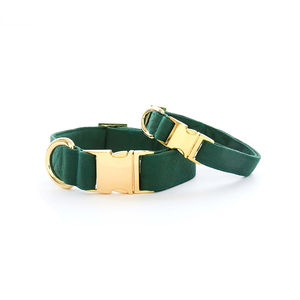 <span class=keywords><strong>Collar</strong></span> de Perro de Tela de Gamuza Moderna, Reflectante, Ecológico y de Alta Calidad, con Metal Dorado Sólido Ajustable, Accesorio de Moda para Mascotas - Product Image 3