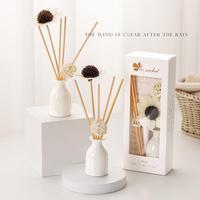 Diffuseur de parfum d'ambiance en gros de haute qualité avec étiquette privée personnalisée, diffuseur à bâtonnets d'huiles essentielles 150 ml avec couvercle en bois