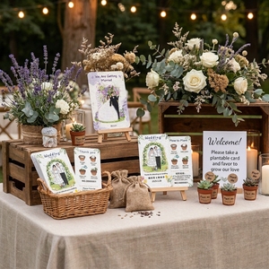 <span class=keywords><strong>Carte</strong></span> de remerciement personnalisée en papier semence plantable pour mariage, avec impression sur mesure - Product Image 6