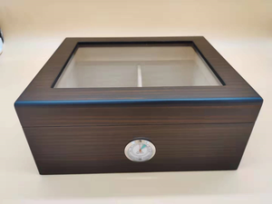 Armoire à cigares et humidificateur de style américain en MDF finition mate personnalisée avec hygromètre et humidificateur - Product Image 6