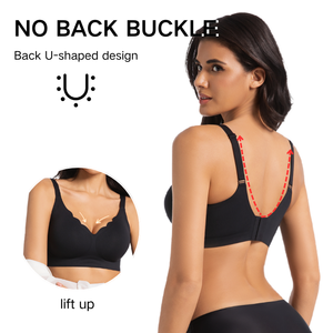 Hoogwaardige sexy bh met golfhals, hoge elasticiteit, zachte jelly lingerie, draadloze 3D cups, push-up, naadloze bh voor dames - Product Image 3