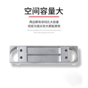 Cache-câbles carré en plastique pour bureaux et boîtiers d'ordinateurs, cache-trous de câbles pour meubles, accessoires de cheminée de câbles - Product Image 2