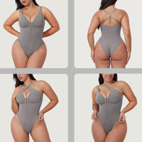 Nouvel Arrivage ODM Body en Nylon Sans Couture Sculptant avec Fort Soutien Abdominal et Fermeture Éclair au Dos pour Remodeler les Hanches