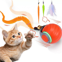 Jouets interactifs pour chat, jouets à l'herbe à chat auto-mobiles, balle électrique pour animaux de compagnie, balle roulante automatique, jouets intelligents pour chat