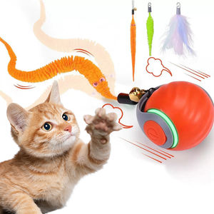 Mainan pelatihan interaktif, Mainan Catnip elektrik untuk bola kucing bergerak sendiri, mainan kucing cerdas bola berguling otomatis - Product Image 2