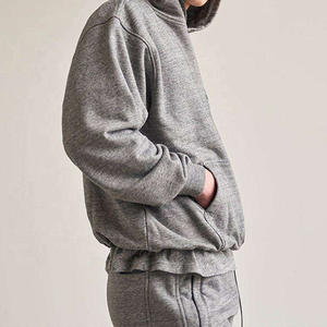 Sudaderas con capucha para hombre informales personalizadas al por mayor, pantalones cortos de felpa francesa, Sudadera de cuello redondo, ropa deportiva con logotipo, Sudadera con capucha y conjuntos de Jogger - Product Image 3