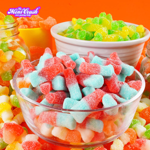 ODM OEM Manufacturer Colorful Halal <strong>Sugar</strong> Coated Sour Worm Jelly Gummy <strong>Candy</strong> in Bag Packing - Product Image 2