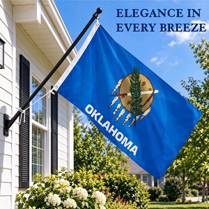 Großhandel 3x5 FT Amerikanische Oklahoma-Staatsflagge Bestickt und Genäht 210D Hochbelastbares Nylon-Gewebe mit Messingösen Wetterfest - Product Image 5
