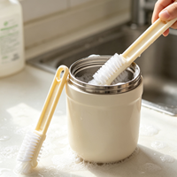 Brosses de nettoyage en nylon avec manche en plastique pour bouteilles d'eau et tasses, brosse à vaisselle à large ouverture, écologique, fourniture d'usine