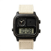 Montre de sport numérique LED pour homme - Chronographe lumineux étanche avec chronomètre, style plongeur antique carré