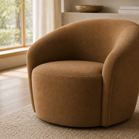 Fauteuil de salon pour hôtel de charme, moderne et minimaliste, fauteuil tubulaire incurvé, canapé en suède rembourré pour hall d'hôtel, bar et projets commerciaux