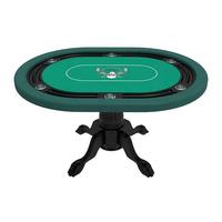 YH Crazy Clown Petite Table de poker Texas Holden en bois de forme ovale de 1.2m pour club de poker