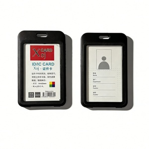 Porte-cartes d'identité en plastique rigide étanche à double face, étui de protection vertical suspendu – Prix de gros - Product Image 5