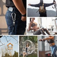 Petit mousqueton en aluminium robuste avec ressort, étanche, garantie 20+ ans, idéal pour le camping, la randonnée, clips métalliques pour corde