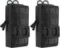 Lot de 2 pochettes Molle personnalisées, pochette tactique compacte résistante à l'eau, petite pochette utilitaire