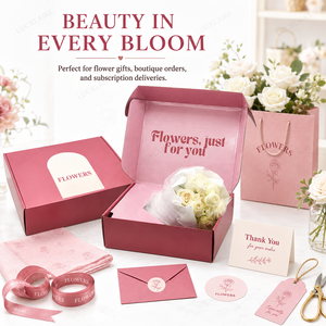 Scatole per Fiori e Amore con Logo Personalizzato, Confezioni per Rose, Scatole Regalo per Mamma, Scatole per Spedizione Bouquet - Product Image 4
