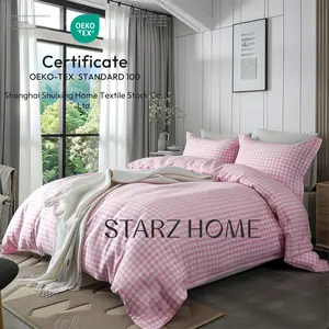 Starz Nhà Màu Hồng Cô Gái Giấc Mơ Beddings Tấm Màu Hồng Thiết Kế Bộ Đồ Giường Bộ In Bộ Đồ Giường Bìa Bộ Cho Gia Đình