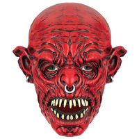 Masque d'Halloween en caoutchouc, cagoule de démon rouge, thème fantastique et science-fiction, fabriqué en Chine pour bars, danses, farces et chambres d'évasion