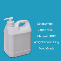 Bouteille en plastique HDPE carrée de 10 litres pour eau, alcool, huile, avec pompe, fabriquée en usine 1 2 3 4 5 6