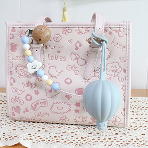 Nouvelle chaîne de sucette pour bébé en silicone sans BPA, personnalisée, en forme de montgolfière, avec étui à sucette à motif montgolfière - Product Image 5