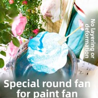 DIY Grand Kit d'Éventail Laque Spécial Xuan Papier Éventail Rond Motif Peint Bambou Matériel Public Cible Passionné de Créativité