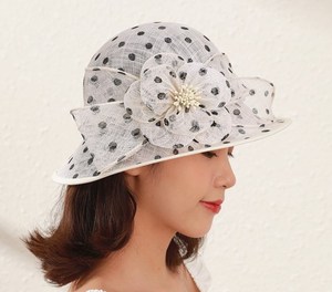 High Quality Ladies Fashion Patterns Sinamay Organza Round Fascinator Church <b>Hats</b> Silk Screen Printed <b>for</b> <b>Wedding</b> & Church Use - Product Image 2