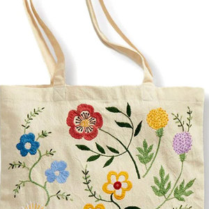 กระเป๋าผ้าฝ้ายเย็บปักสวยงามเป็นมิตรต่อสิ่งแวดล้อมออกแบบได้ตามต้องการ - Product Image 5