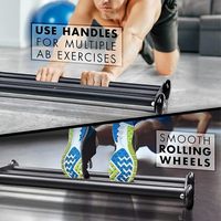 Wellshow Glute Ham Glider Ab Glute Machine Heavy Duty Exercise Wheels for Isstring Curl Abdominal and Leg Workouts