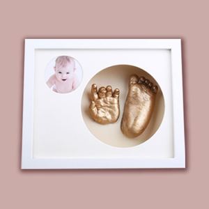 Cadre pour bébé Sculpture main et pied DIY Cadre photo pour bébé Cadre d'ombre - Product Image 1