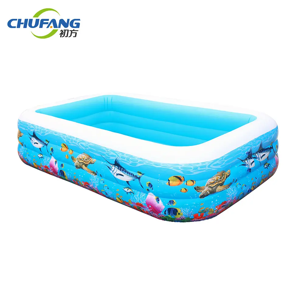 351*180*66Cm Plastic Opblaasbare Water Party Zwemmen Bad Hot Tub Pool Slode Met Pomp