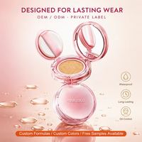 Fond de Teint Compact BB Crème Coussin d'Air Personnalisé OEM, Maquillage Visage, Imperméable, Longue Tenue, Contrôle du Sébum, SPF50+