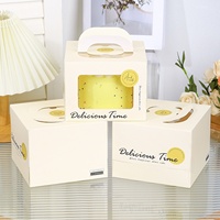 Boîte à gâteau rectangulaire durable de style européen, finition bronzée, 4/6/8/10 pouces, pour durian, lasagna, pâtisserie, emballage alimentaire d'anniversaire