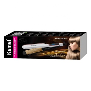 Km 9622 Professional Ptc 30s Fast <strong>Heat</strong> Wet Dry Dual Use <strong>Hair</strong> <strong>Curler</strong> and Straightener Salon Styler Pa66 With Led Screen - Product Image 4
