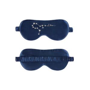 Grosir 2025 tanda zodiak bordir biru dongker 100% sutra Natural Satin relaksasi mata lucu - Product Image 5