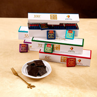 Chocolat noir 100% de qualité supérieure avec beurre de cacao pur sans saccharose, collations amères intenses idéales pour la cuisson, cadeaux sains et régime Keto