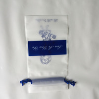 Pochette à cordon en plastique LDPE transparente, imprimée en gravure avec logo personnalisé, pour le stockage de rouleaux de polissage, recyclable