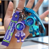 Nouvel Arrivage Porte-clés Ours Astronaute Éclair Thème Spatial EXPLORE FUTURE Pendentif Dessin Animé en Silicone pour Voiture