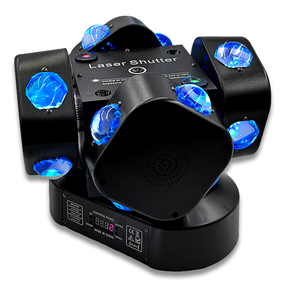 ไฟเวที Avastron 200W 4 หัวแบบเคลื่อนที่ได้ 16x10W RGBW 4in1 บีม เลเซอร์ สโตรบ 4 แขนหมุนได้ DMX512 ควบคุมด้วยเสียง สำหรับงานดีเจ ดิสโก้ - Product Image 1