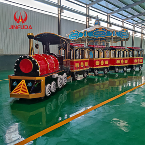 รถไฟท่องเที่ยววินเทจปรับแต่งได้ รถไฟไฟฟ้าไร้ราง สำหรับสวนสนุก โรงแรม รีสอร์ท และเครื่องเล่นเชิงพาณิชย์ - Product Image 1