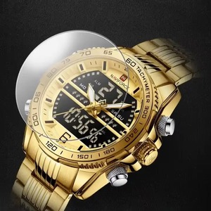 Drioshipping <b>Digital</b> Sport <b>Watch</b> Men Steel Band <b>Waterproof</b> Chronograph Alarm Clock Luminous Quartz Wrist <b>Watch</b> for Men - Product Image 2