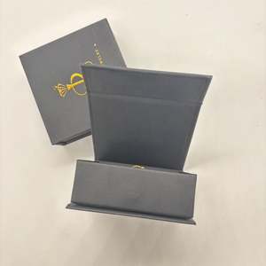 Custom LOGO Cardboard Paper Jewelry <b>Boxes</b> Necklace Packaging Box Jewelry Magnetic Box with Foam - Product Image 5