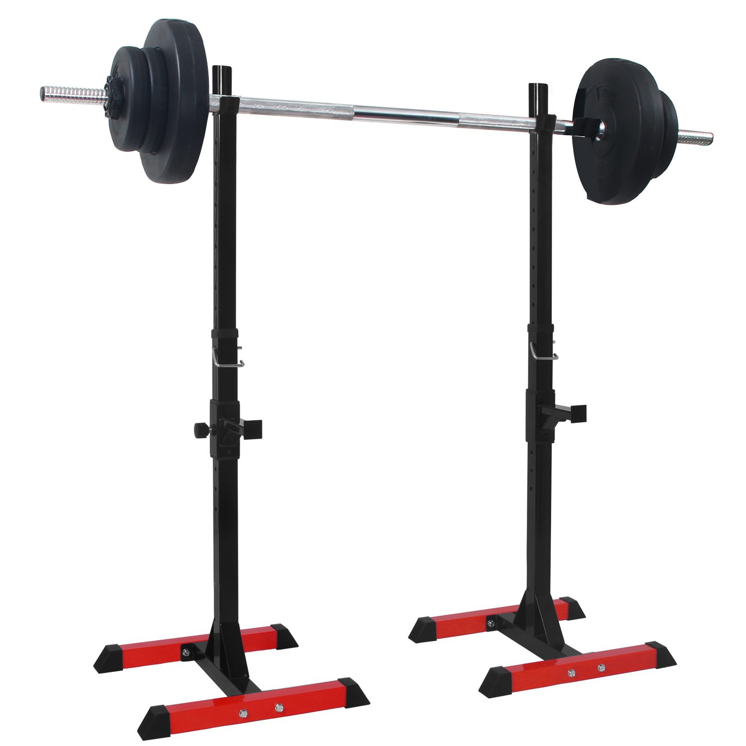 Adjustable squatting frame for weight lifting strength training in Gymnasium
